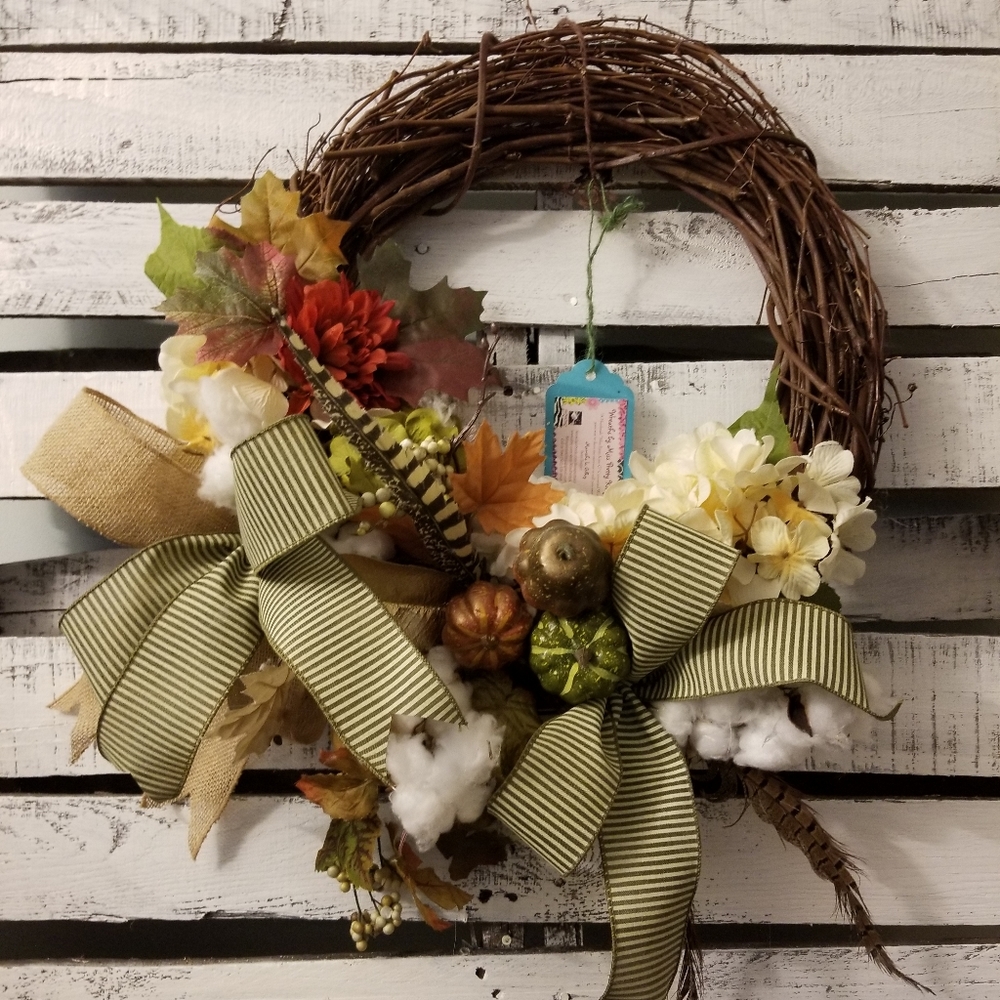 Handmade Fall Grapevine Wreath